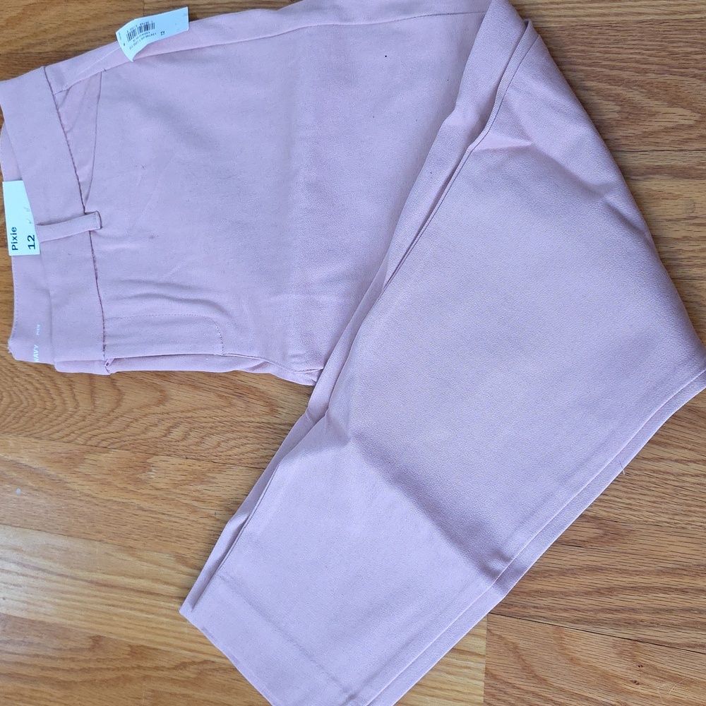 New Light Pink pixie ankle old navy strech dress pants size 12
